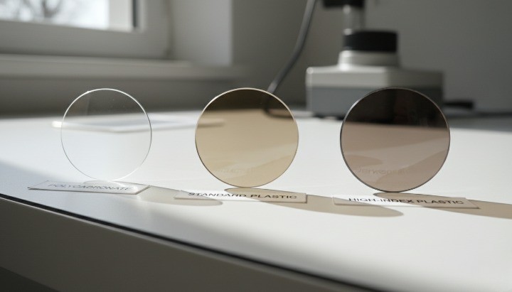 photochromic lens materials polycarbonate standard plastic high index comparison