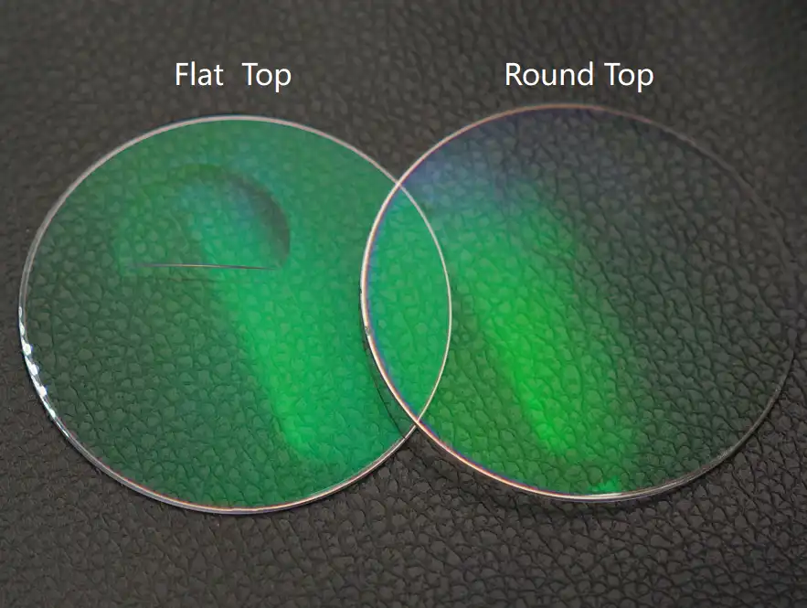 types of bifocal lenses D-seg round segment executive bifocal comparison