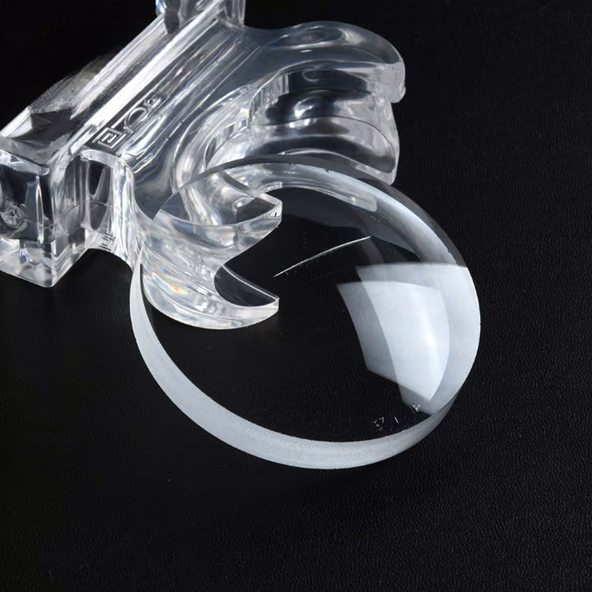 Semi-finished bifocal lens blank with segment line for RX lab processing