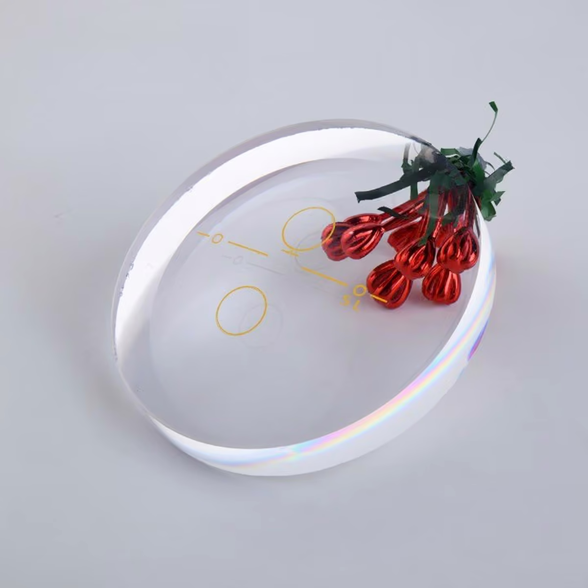 Semi-finished progressive lens blank with markings for RX lab processing
